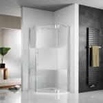 HSK Duschkabine PREMIUM SOFTCUBE 5-Eck-Dusche, 3 tlg., Chromoptik                                                             3-tlg., Chrom-Optik 