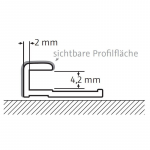 HSK RenoDeco Profil 2.550mm Abschlussprofil gerade | Schwarz matt
