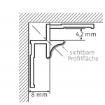 HSK RenoDeco Profil 2.550mm Eckprofil innen | Schwarz matt