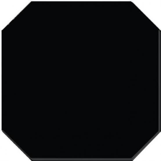 CESI Ottagono Metro 20x20 Nero Matt Fliese mit Einleger I Colori 5x5 