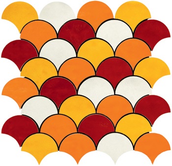 IMOLA Shades Mosaico Wand-Mosaik 30x30 | Mix 1 (Orange)