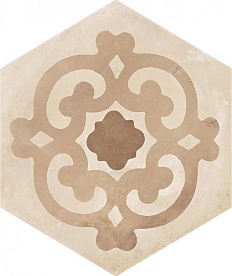MARCA CORONA Terra Esagona Vers. C Dekor 25x21,6 | Fiore
