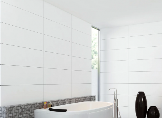 Angebot Wandfliese Weiß matt 30x90cm kalibriert 