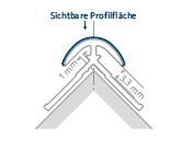 HSK RenoDeco Profil 2.550mm Eckprofil außen rund | Alu silber-matt