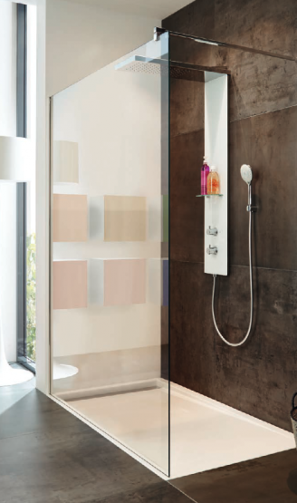 HSK Duschkabine WALK IN Pro Frontelement kompl. mit Wandanschlussprofil Schwarz-matt, Echtglas klar hell 90x200cm