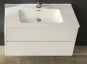 Mobiltesino Badinterieur Ceramica Bianco - Waschtisch + Unterschrank + Spiegelschrank mit LED Beleuchtung 