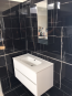 Mobiltesino Badinterieur Ceramica Bianco - Waschtisch + Unterschrank + Spiegelschrank mit LED Beleuchtung 