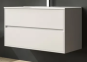 Mobiltesino Badinterieur Ceramica Bianco - Waschtisch + Unterschrank + Spiegelschrank mit LED Beleuchtung 