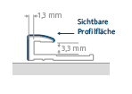 HSK RenoDeco Profil 2.550mm Abschlussprofil gerade | Schwarz matt